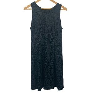 New York & Co. Burnout Velvet Black Sleeveless Whimsigoth Dress Size 12
